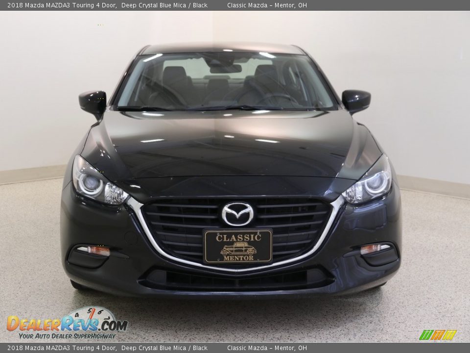 2018 Mazda MAZDA3 Touring 4 Door Deep Crystal Blue Mica / Black Photo #2