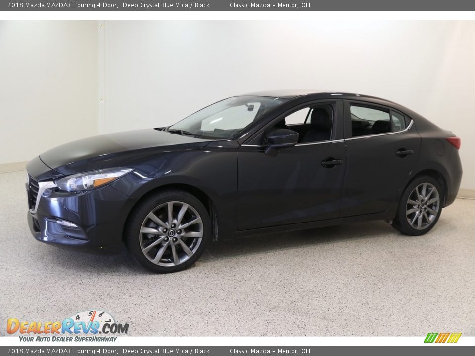 2018 Mazda MAZDA3 Touring 4 Door Deep Crystal Blue Mica / Black Photo #3