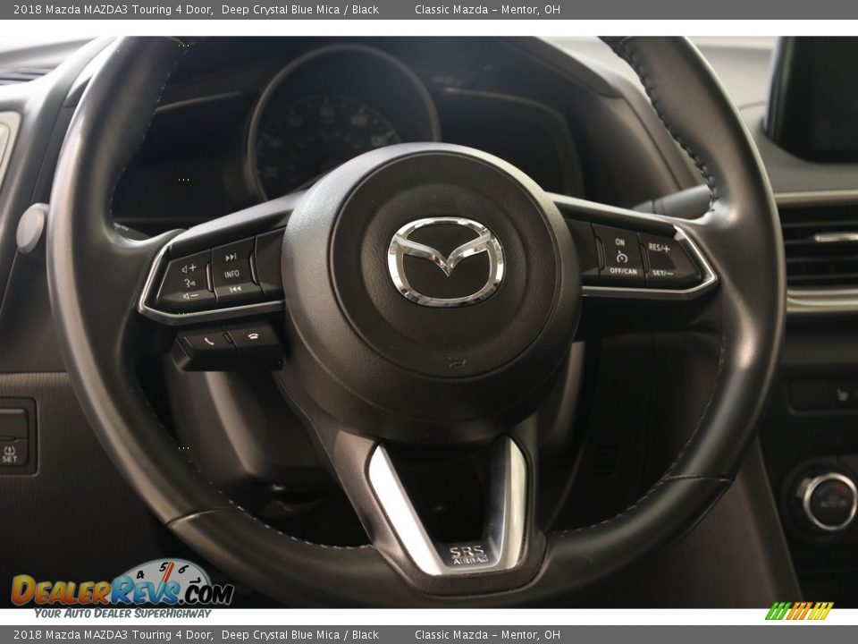 2018 Mazda MAZDA3 Touring 4 Door Deep Crystal Blue Mica / Black Photo #7