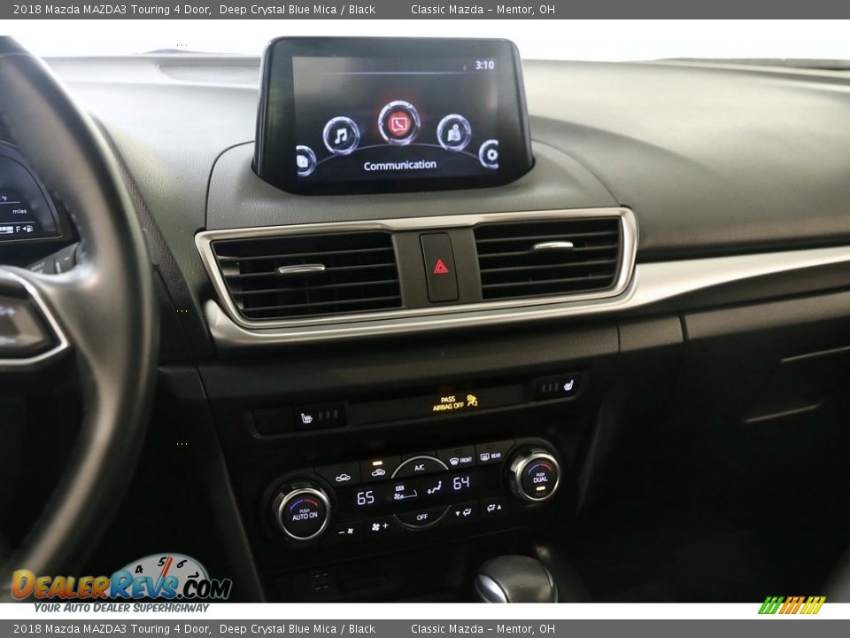 2018 Mazda MAZDA3 Touring 4 Door Deep Crystal Blue Mica / Black Photo #9
