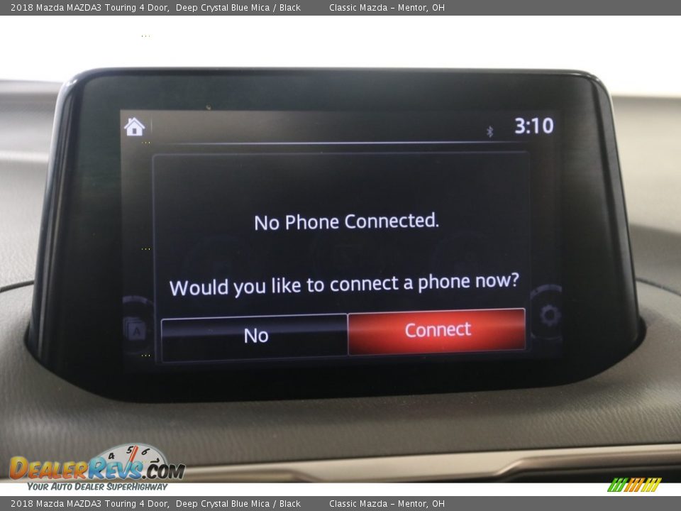 2018 Mazda MAZDA3 Touring 4 Door Deep Crystal Blue Mica / Black Photo #10