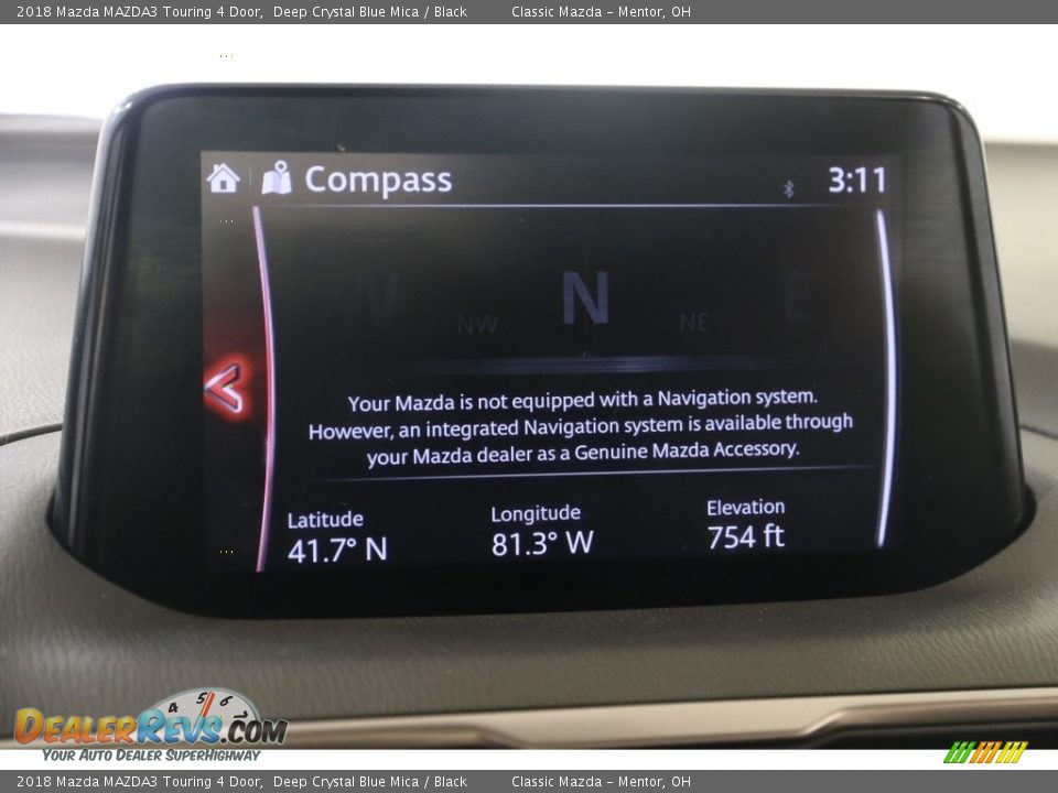 2018 Mazda MAZDA3 Touring 4 Door Deep Crystal Blue Mica / Black Photo #12