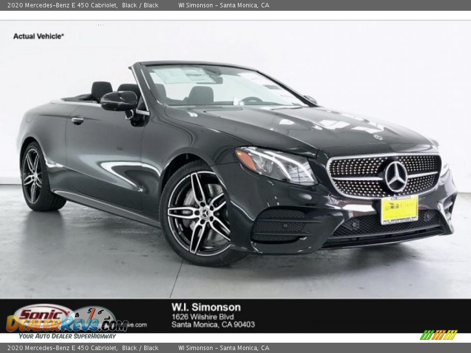 2020 Mercedes-Benz E 450 Cabriolet Black / Black Photo #1