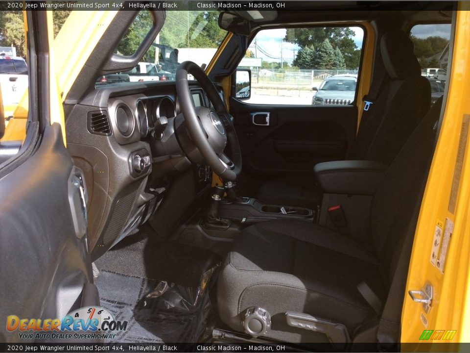 2020 Jeep Wrangler Unlimited Sport 4x4 Hellayella / Black Photo #11