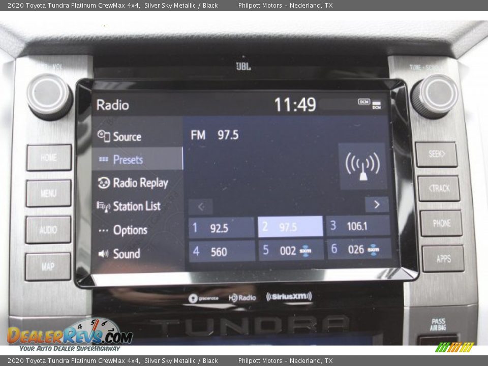 2020 Toyota Tundra Platinum CrewMax 4x4 Silver Sky Metallic / Black Photo #16