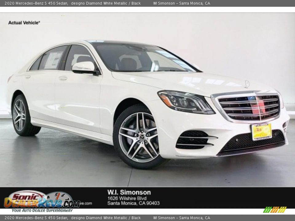 2020 Mercedes-Benz S 450 Sedan designo Diamond White Metallic / Black Photo #1