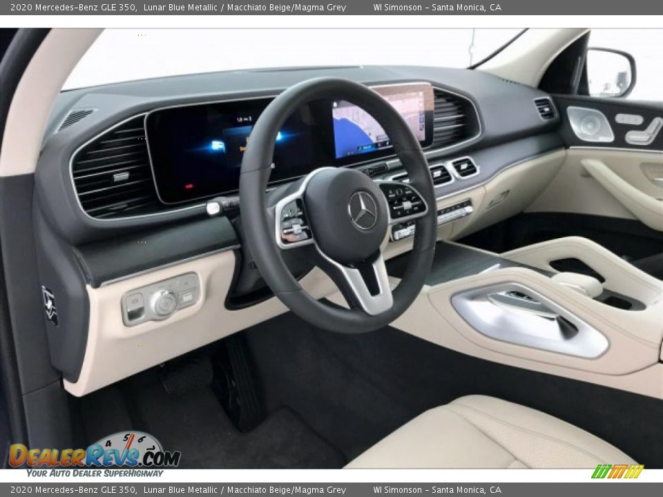 2020 Mercedes-Benz GLE 350 Lunar Blue Metallic / Macchiato Beige/Magma Grey Photo #3