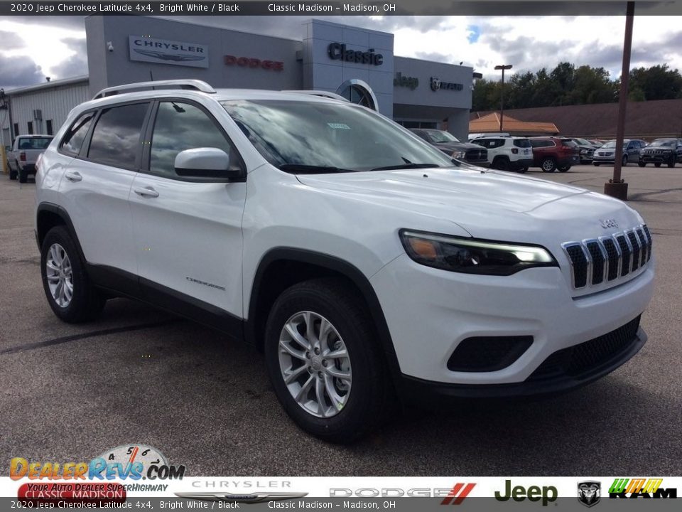 2020 Jeep Cherokee Latitude 4x4 Bright White / Black Photo #1