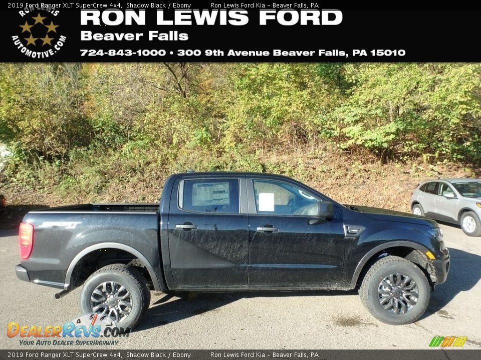 2019 Ford Ranger XLT SuperCrew 4x4 Shadow Black / Ebony Photo #1