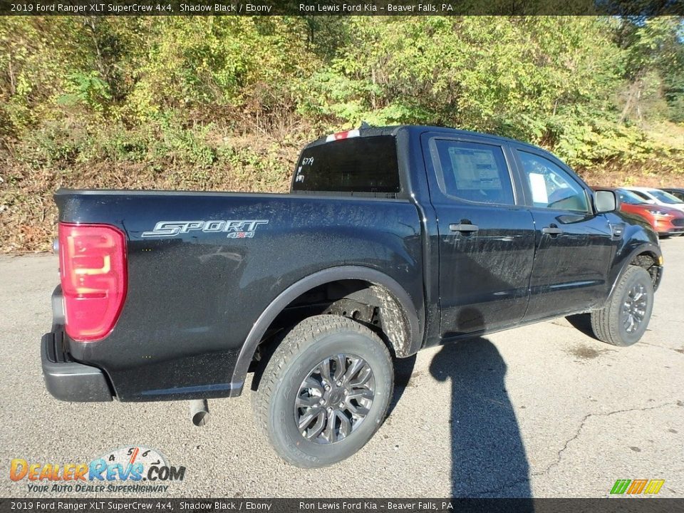 2019 Ford Ranger XLT SuperCrew 4x4 Shadow Black / Ebony Photo #2