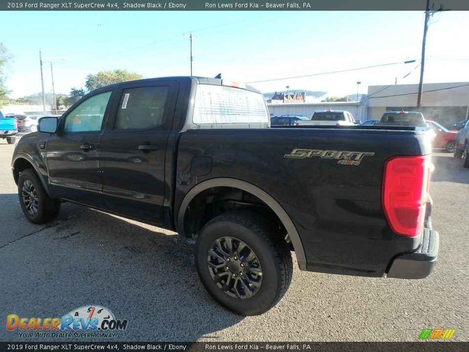 2019 Ford Ranger XLT SuperCrew 4x4 Shadow Black / Ebony Photo #4