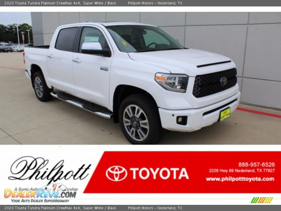 2020 Toyota Tundra Platinum CrewMax 4x4 Super White / Black Photo #1