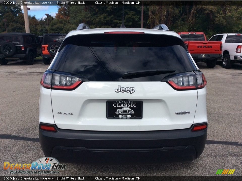 2020 Jeep Cherokee Latitude 4x4 Bright White / Black Photo #8