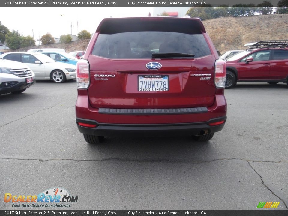 2017 Subaru Forester 2.5i Premium Venetian Red Pearl / Gray Photo #6