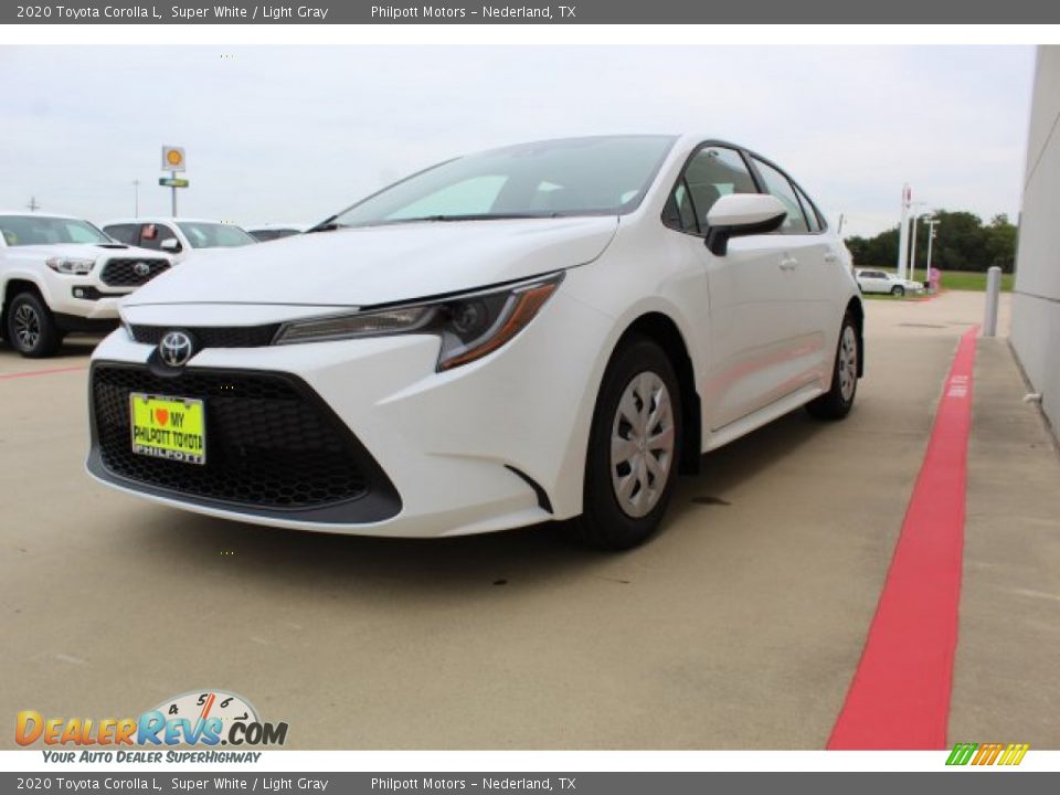 2020 Toyota Corolla L Super White / Light Gray Photo #4