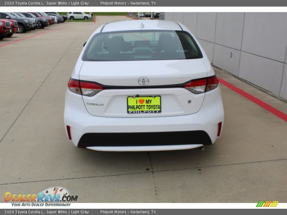 2020 Toyota Corolla L Super White / Light Gray Photo #7