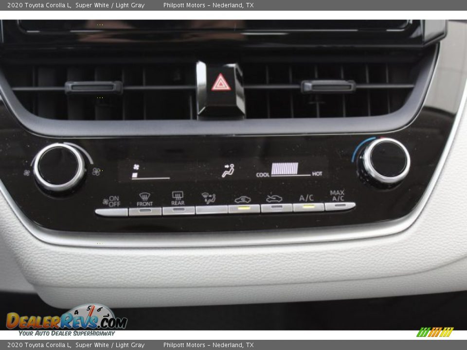 2020 Toyota Corolla L Super White / Light Gray Photo #16