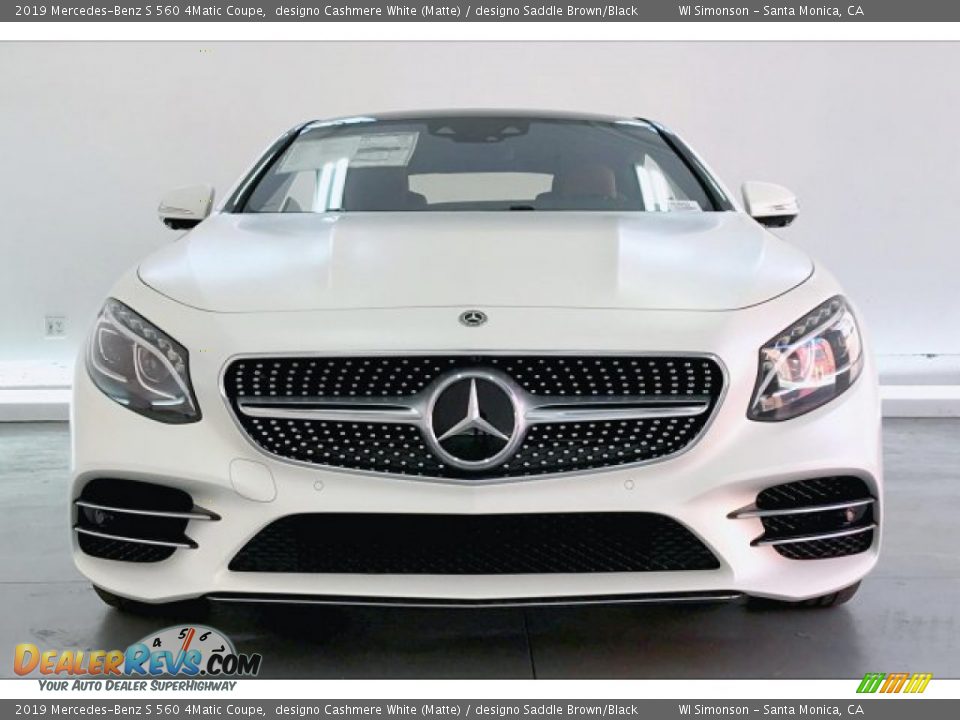 2019 Mercedes-Benz S 560 4Matic Coupe designo Cashmere White (Matte) / designo Saddle Brown/Black Photo #2