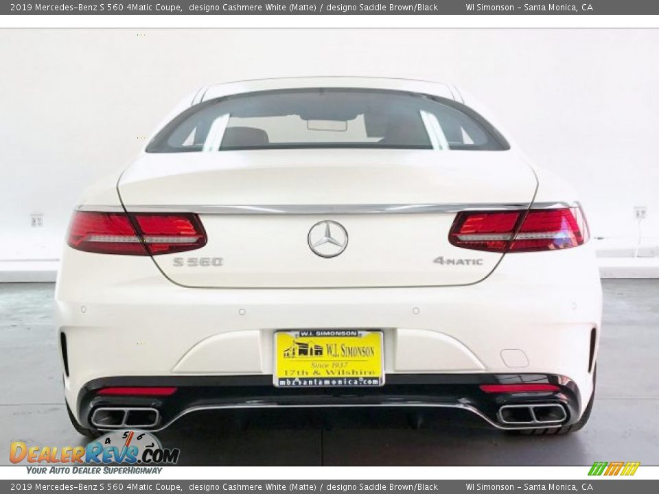 2019 Mercedes-Benz S 560 4Matic Coupe designo Cashmere White (Matte) / designo Saddle Brown/Black Photo #3