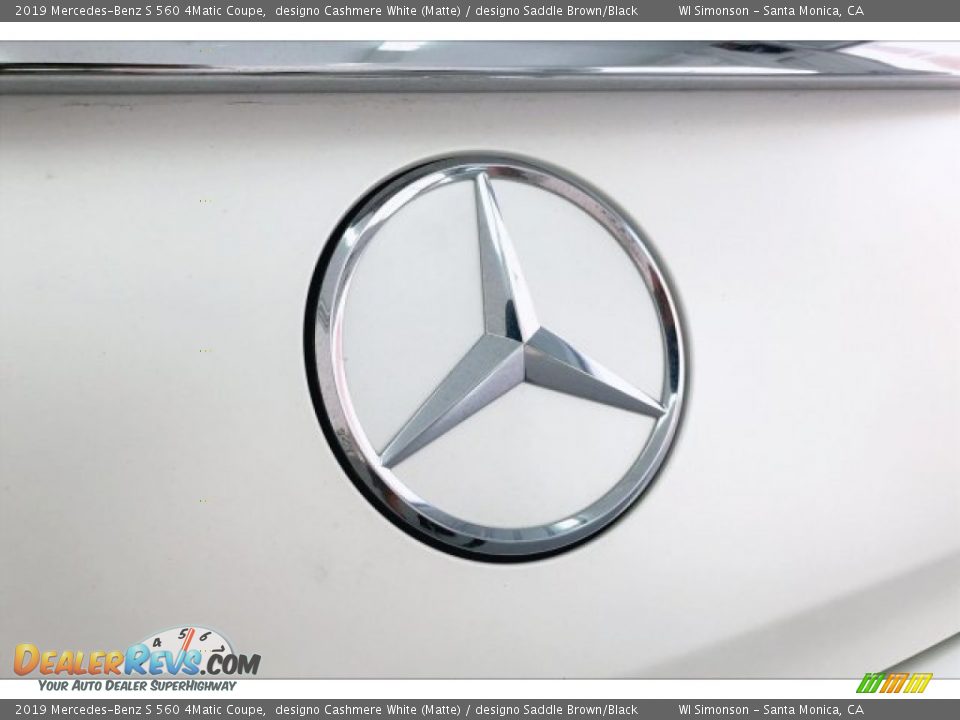 2019 Mercedes-Benz S 560 4Matic Coupe designo Cashmere White (Matte) / designo Saddle Brown/Black Photo #7