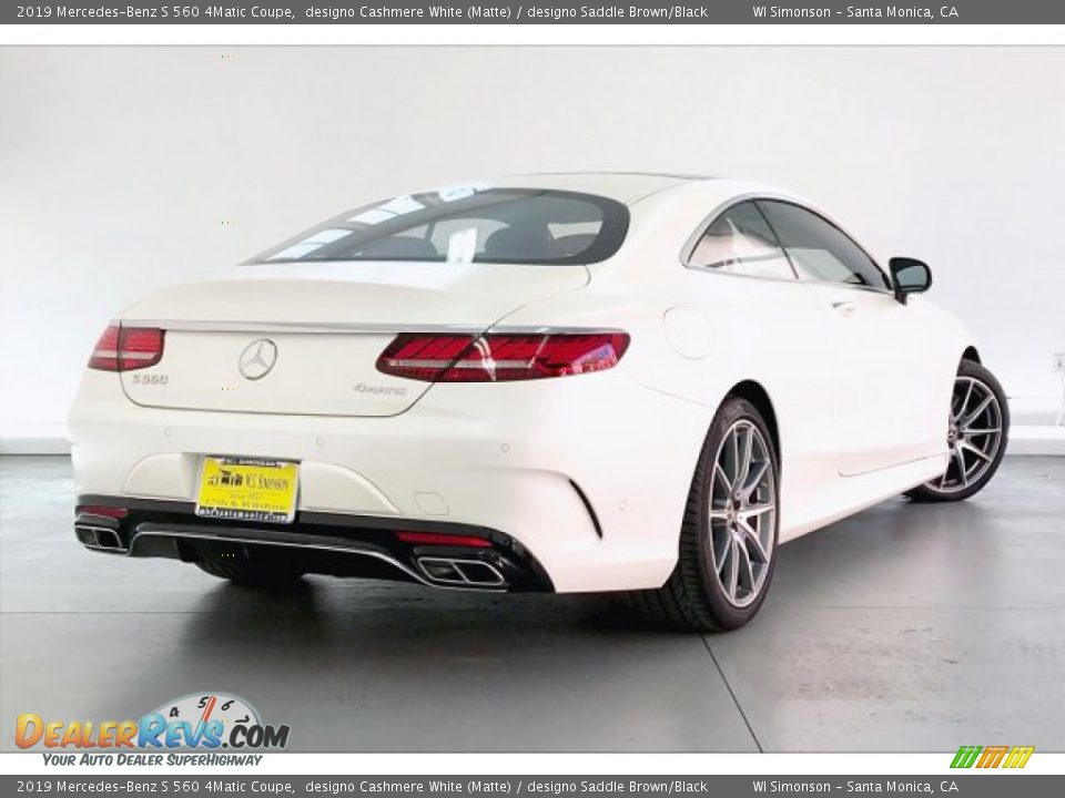 2019 Mercedes-Benz S 560 4Matic Coupe designo Cashmere White (Matte) / designo Saddle Brown/Black Photo #16