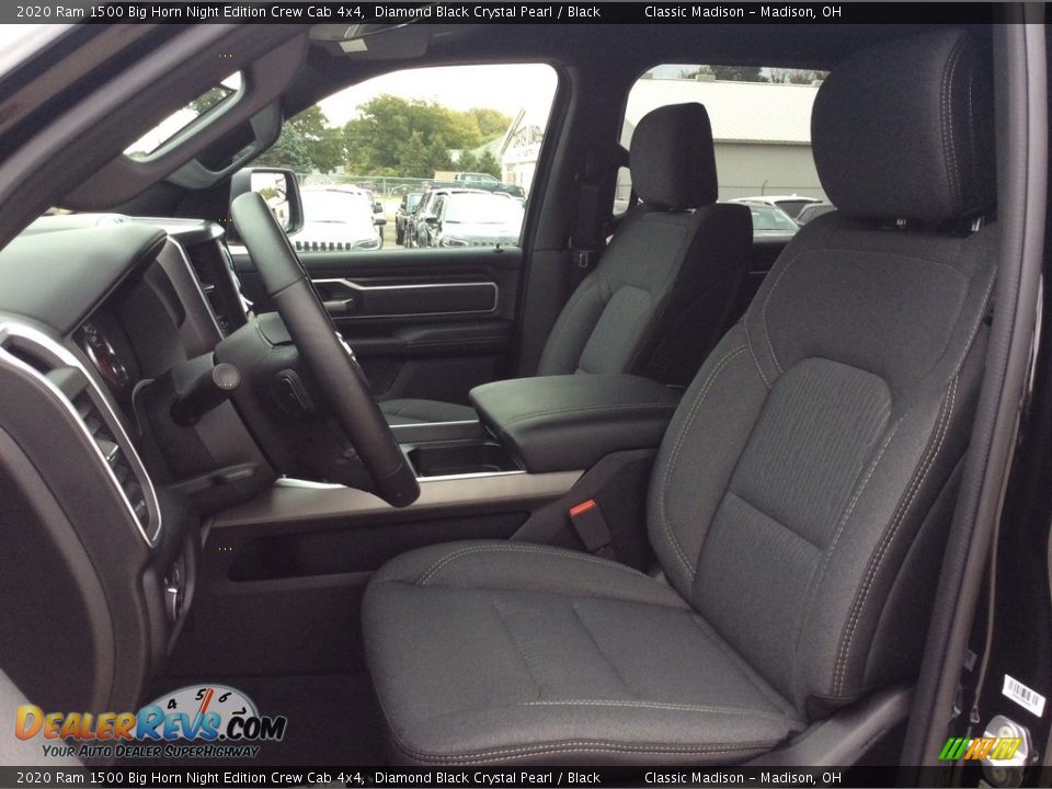 Front Seat of 2020 Ram 1500 Big Horn Night Edition Crew Cab 4x4 Photo #2