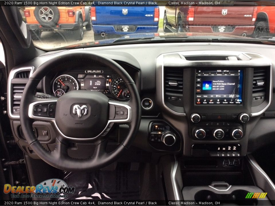 Dashboard of 2020 Ram 1500 Big Horn Night Edition Crew Cab 4x4 Photo #3