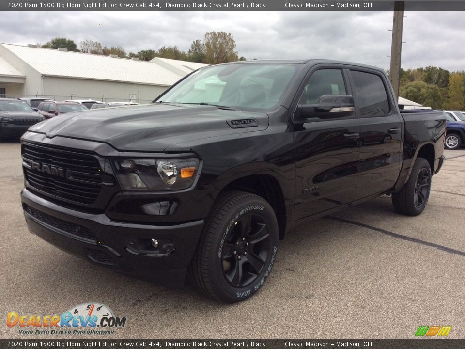 2020 Ram 1500 Big Horn Night Edition Crew Cab 4x4 Diamond Black Crystal Pearl / Black Photo #5