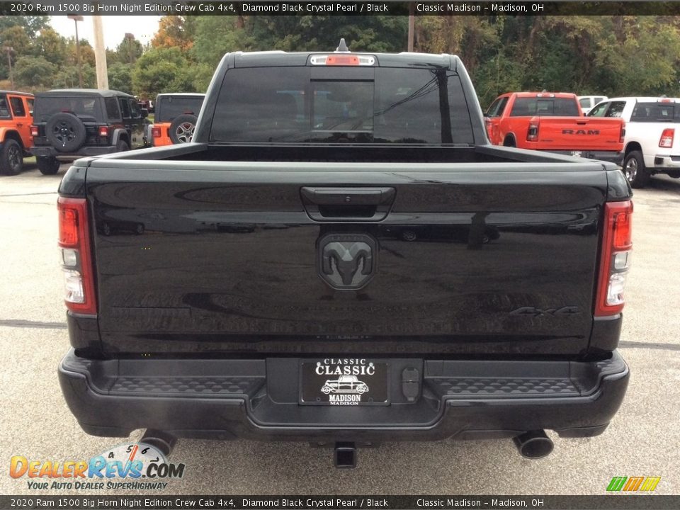 2020 Ram 1500 Big Horn Night Edition Crew Cab 4x4 Diamond Black Crystal Pearl / Black Photo #8