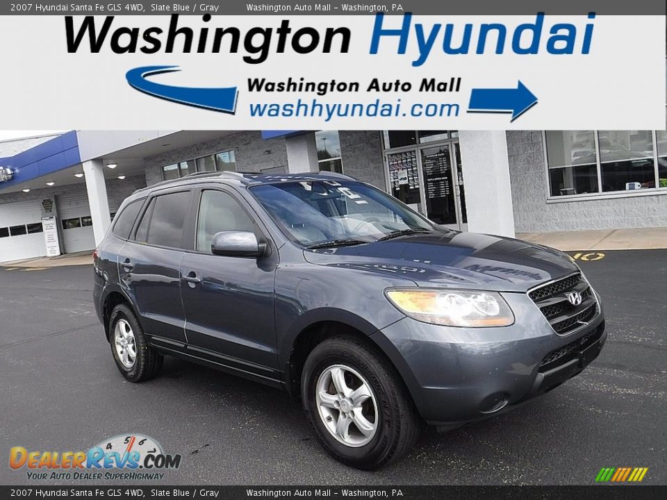 2007 Hyundai Santa Fe GLS 4WD Slate Blue / Gray Photo #1