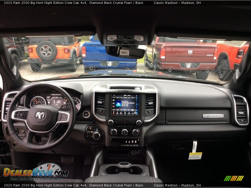 Dashboard of 2020 Ram 1500 Big Horn Night Edition Crew Cab 4x4 Photo #13