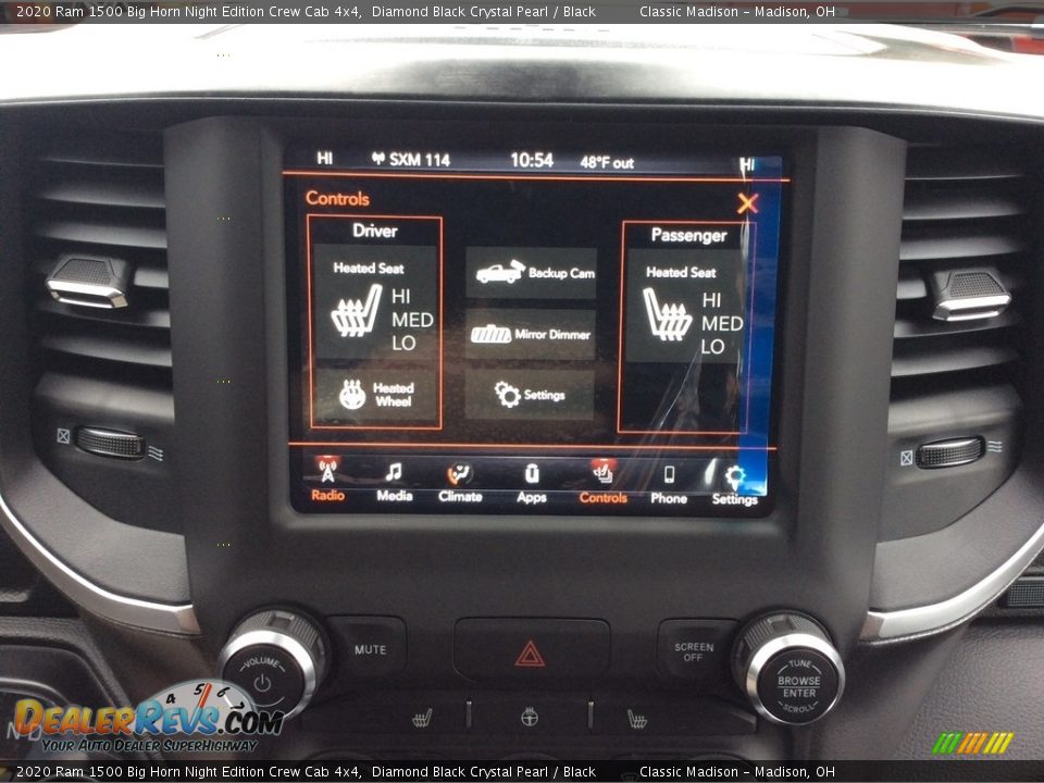 Controls of 2020 Ram 1500 Big Horn Night Edition Crew Cab 4x4 Photo #15