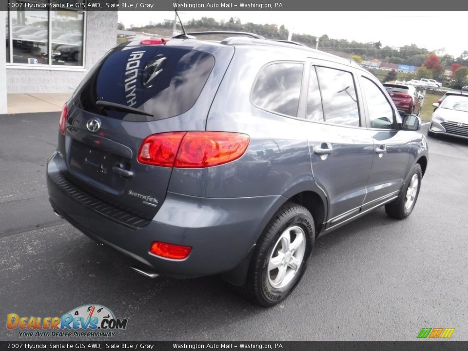 2007 Hyundai Santa Fe GLS 4WD Slate Blue / Gray Photo #10