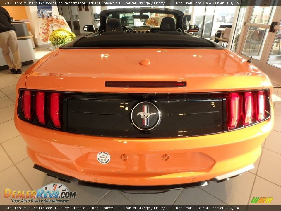 2020 Ford Mustang EcoBoost High Performance Package Convertible Twister Orange / Ebony Photo #4