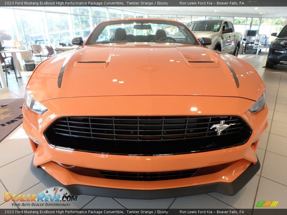 2020 Ford Mustang EcoBoost High Performance Package Convertible Twister Orange / Ebony Photo #7