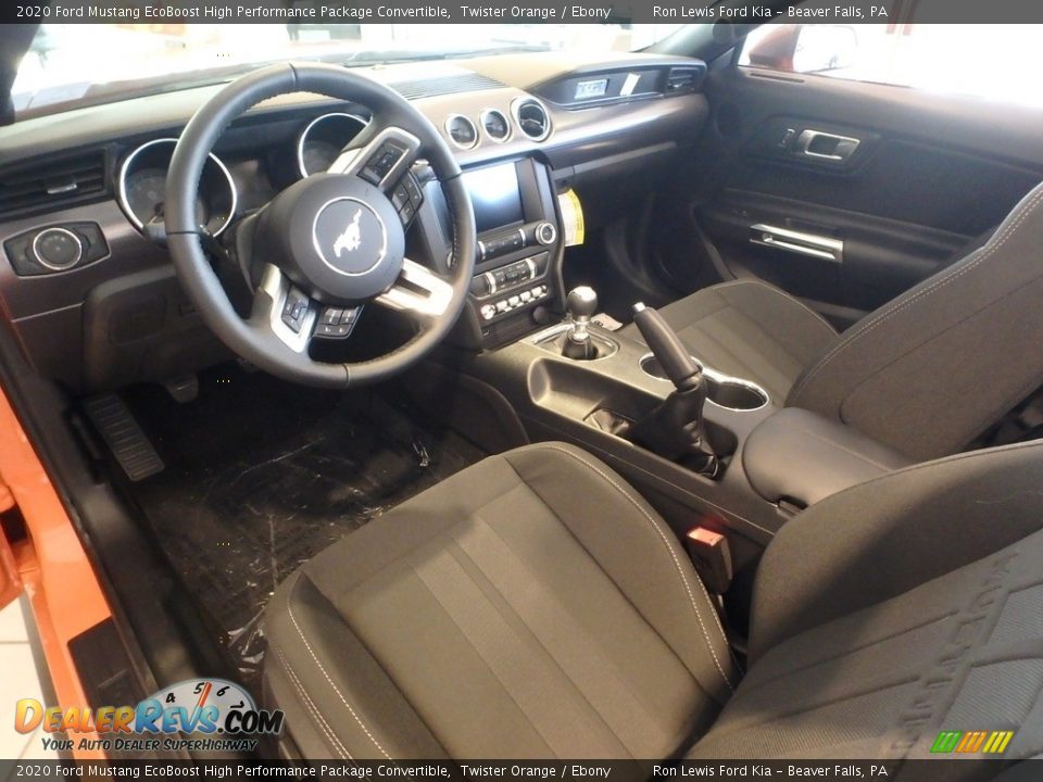 Front Seat of 2020 Ford Mustang EcoBoost High Performance Package Convertible Photo #13