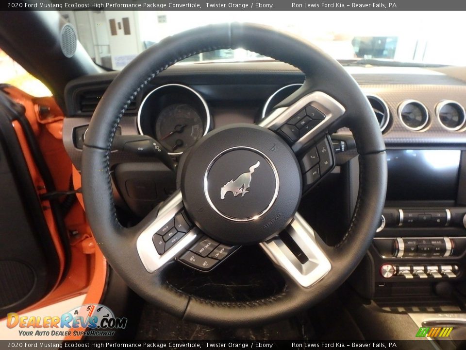 2020 Ford Mustang EcoBoost High Performance Package Convertible Steering Wheel Photo #15