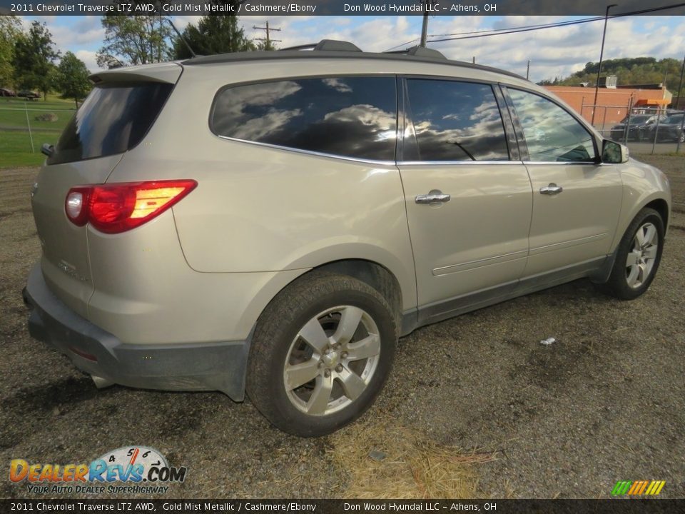 2011 Chevrolet Traverse LTZ AWD Gold Mist Metallic / Cashmere/Ebony Photo #10