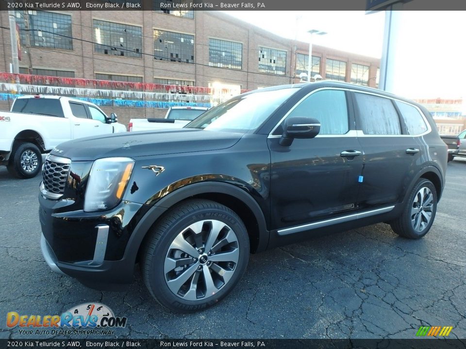 2020 Kia Telluride S AWD Ebony Black / Black Photo #7