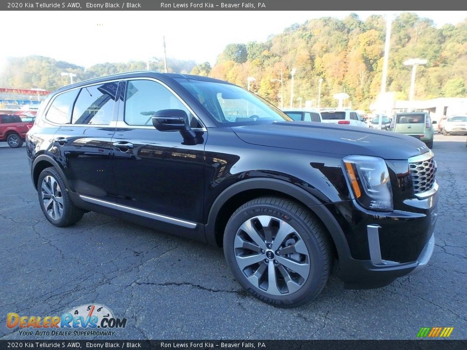 2020 Kia Telluride S AWD Ebony Black / Black Photo #9