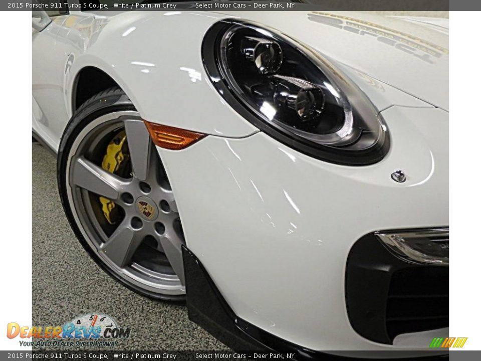 2015 Porsche 911 Turbo S Coupe White / Platinum Grey Photo #8