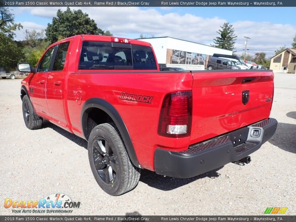 2019 Ram 1500 Classic Warlock Quad Cab 4x4 Flame Red / Black/Diesel Gray Photo #3