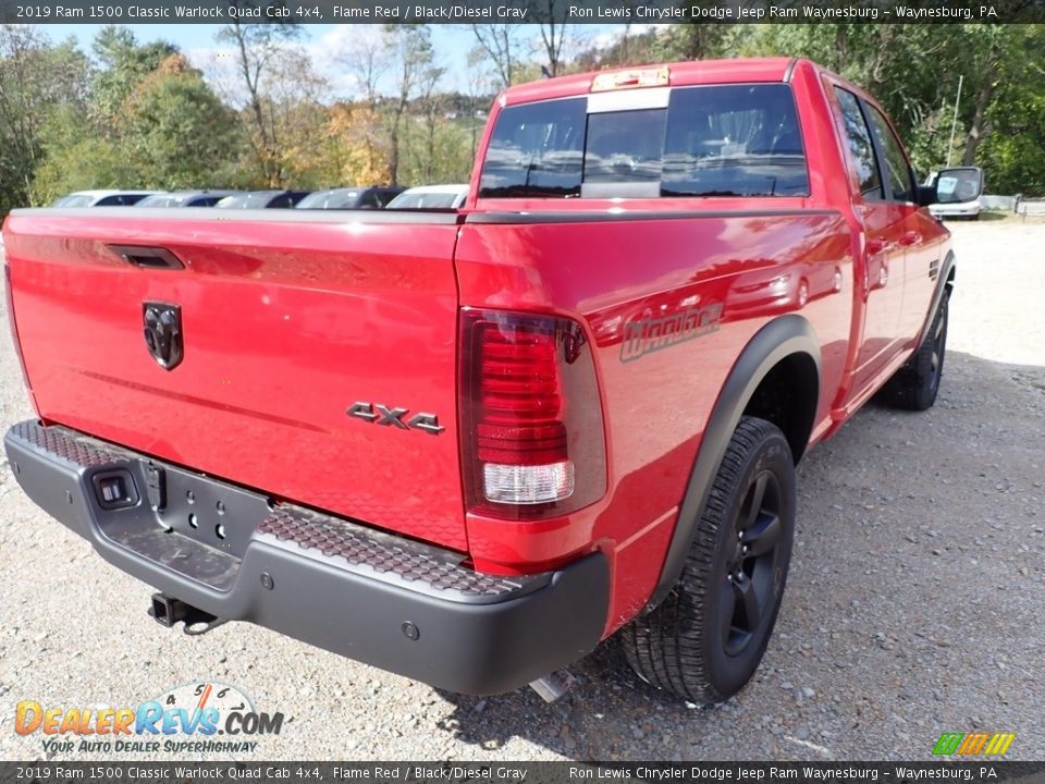 2019 Ram 1500 Classic Warlock Quad Cab 4x4 Flame Red / Black/Diesel Gray Photo #5