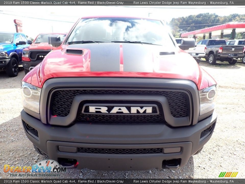 2019 Ram 1500 Classic Warlock Quad Cab 4x4 Flame Red / Black/Diesel Gray Photo #8