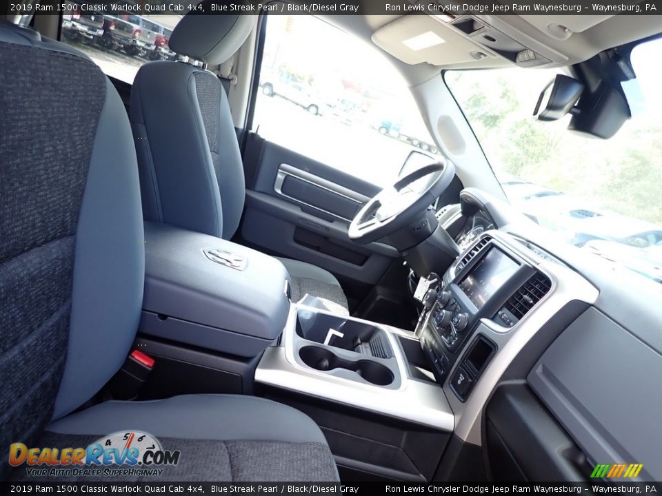 2019 Ram 1500 Classic Warlock Quad Cab 4x4 Blue Streak Pearl / Black/Diesel Gray Photo #10
