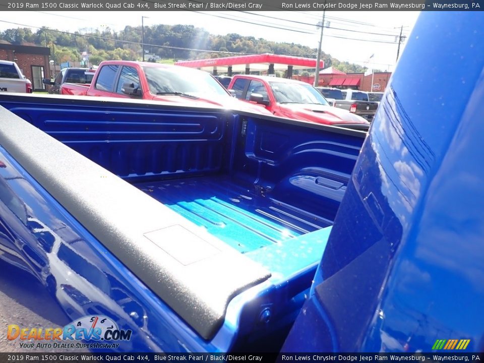 2019 Ram 1500 Classic Warlock Quad Cab 4x4 Blue Streak Pearl / Black/Diesel Gray Photo #13