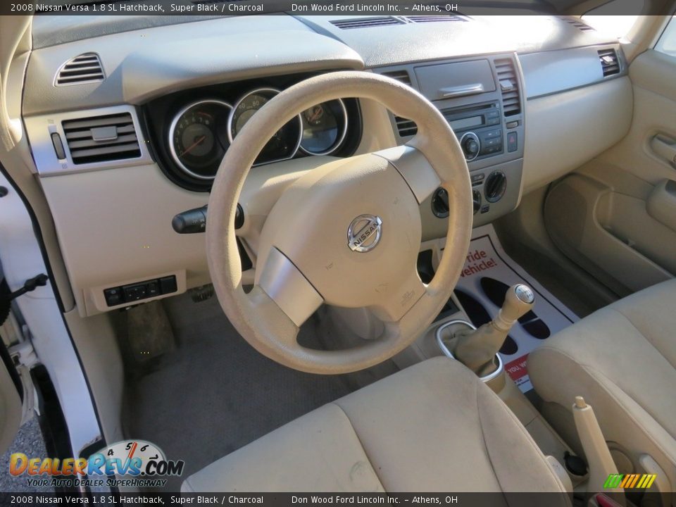 2008 Nissan Versa 1.8 SL Hatchback Super Black / Charcoal Photo #18