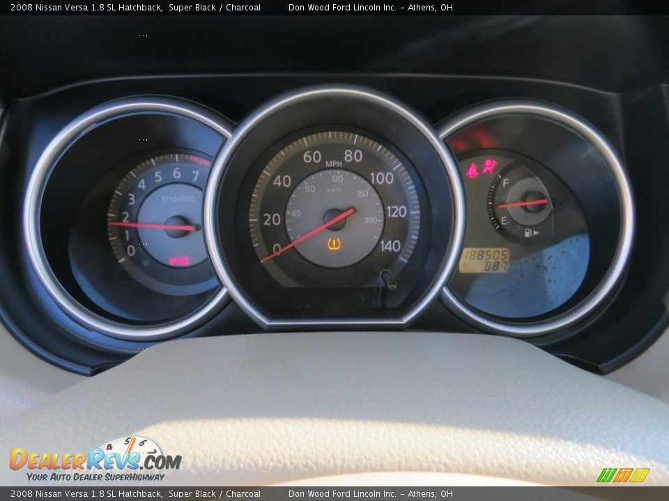 2008 Nissan Versa 1.8 SL Hatchback Super Black / Charcoal Photo #27
