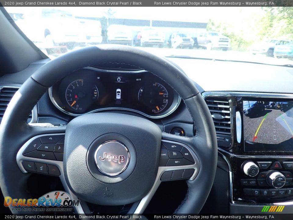 2020 Jeep Grand Cherokee Laredo 4x4 Diamond Black Crystal Pearl / Black Photo #20