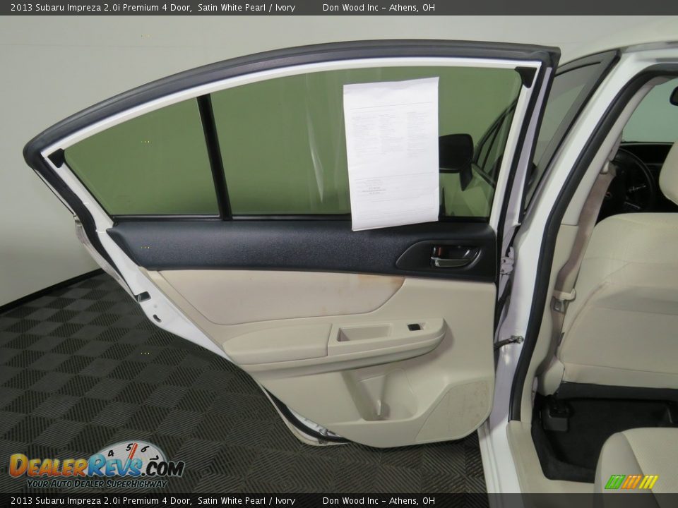 2013 Subaru Impreza 2.0i Premium 4 Door Satin White Pearl / Ivory Photo #21